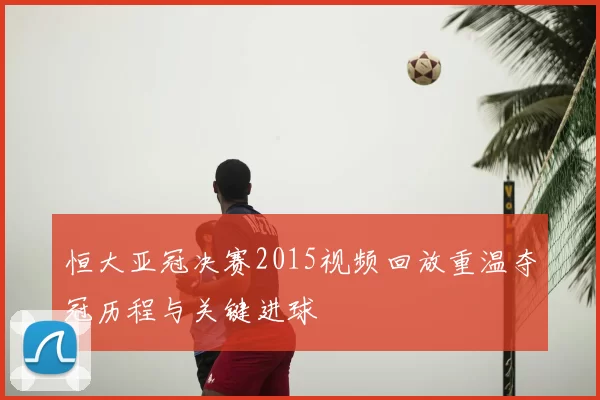 恒大亚冠决赛2015视频回放重温夺冠历程与关键进球