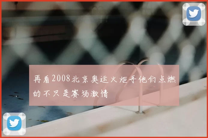 再看2008北京奥运火炬手他们点燃的不只是赛场激情